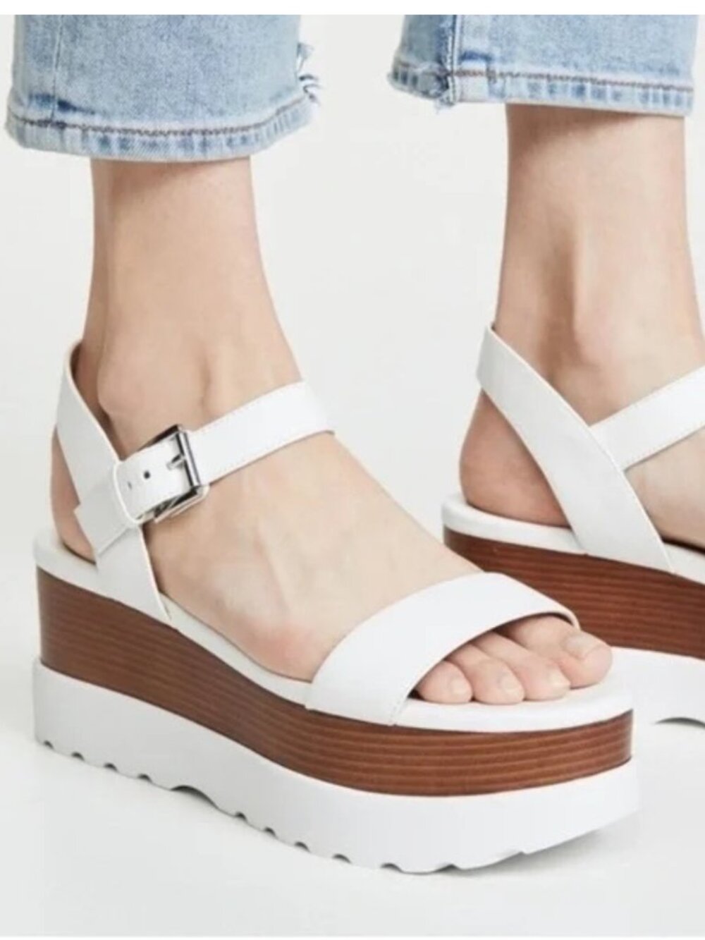 Michael Kors Marlon Leather Flatform Sandals  7.5